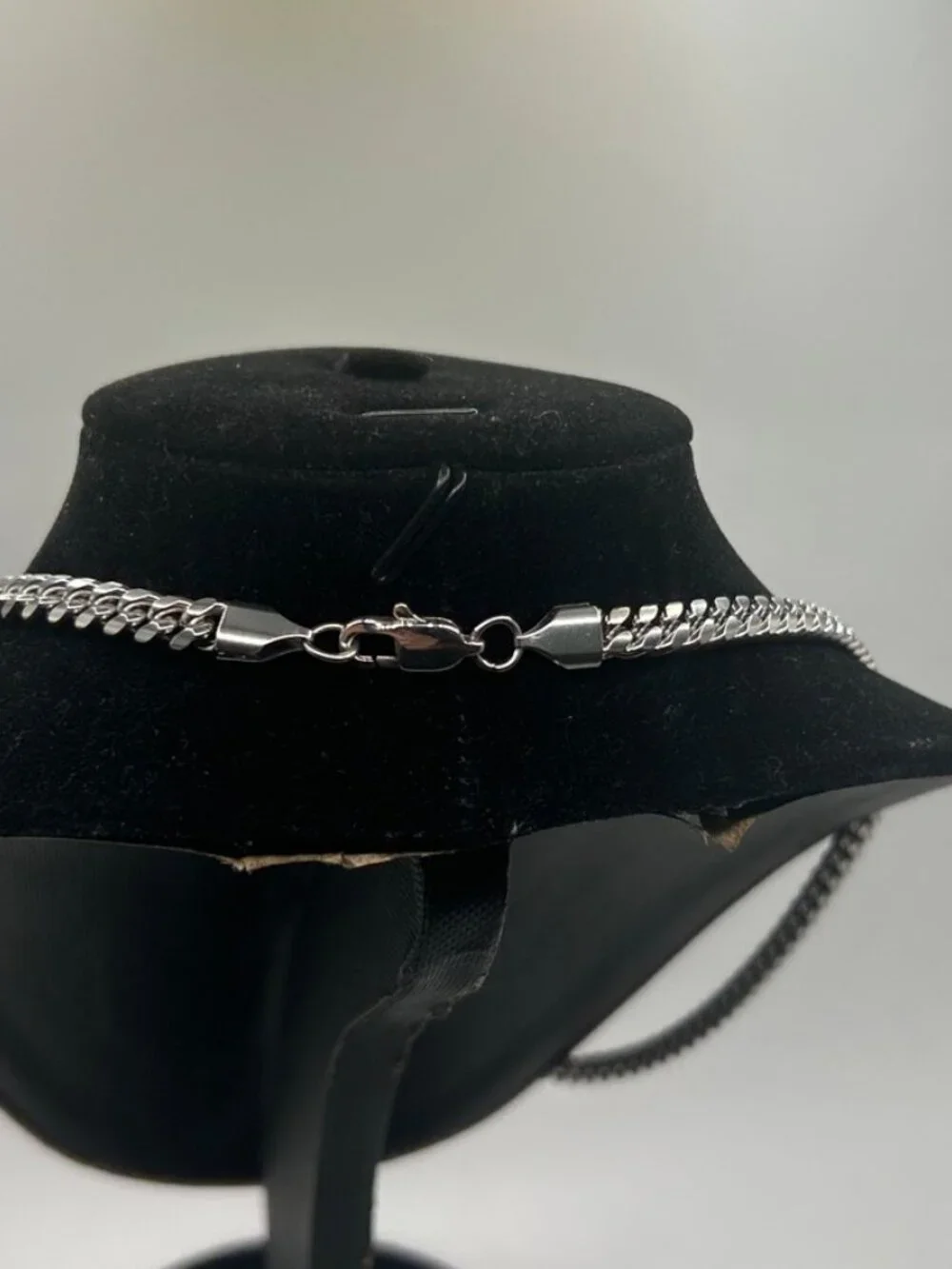 Real Silver Cuban Chain 6mm 22 Inch Stainless Steel Plated Durable Unisex
